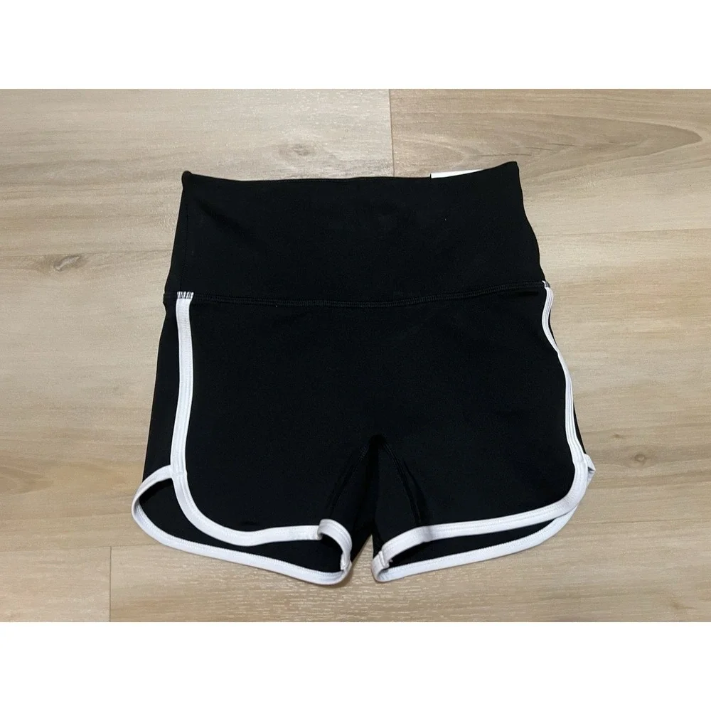 DSG Women's XS High Rise Bike Short Active Shorts‎ Black White NWT